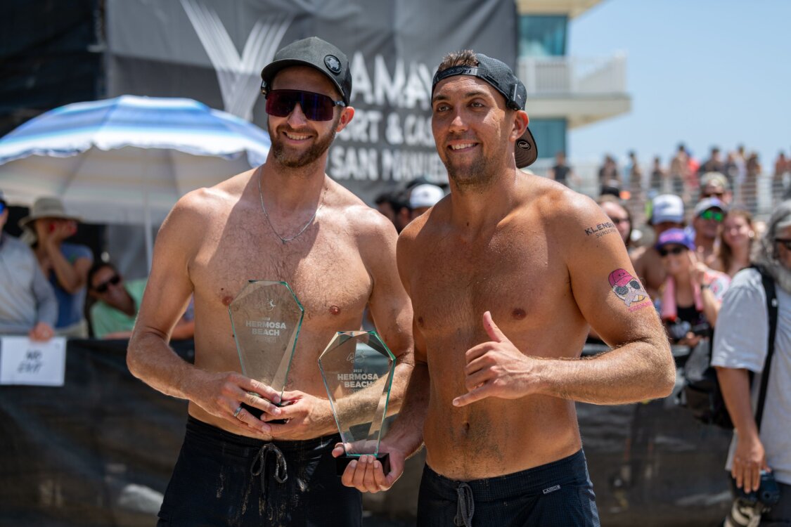 2023 AVP Hermosa Beach Open Men’s Champions Theo Brunner & Trevor Crabb